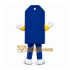 Blue Price Tag Mascot Costume for Corporate Events Blue Price Tag Mascot Costume for Corporate Events