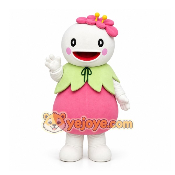Pink Flower Character Mascot Costume for Children's Events Pink Flower Character Mascot Costume for Children's Events
