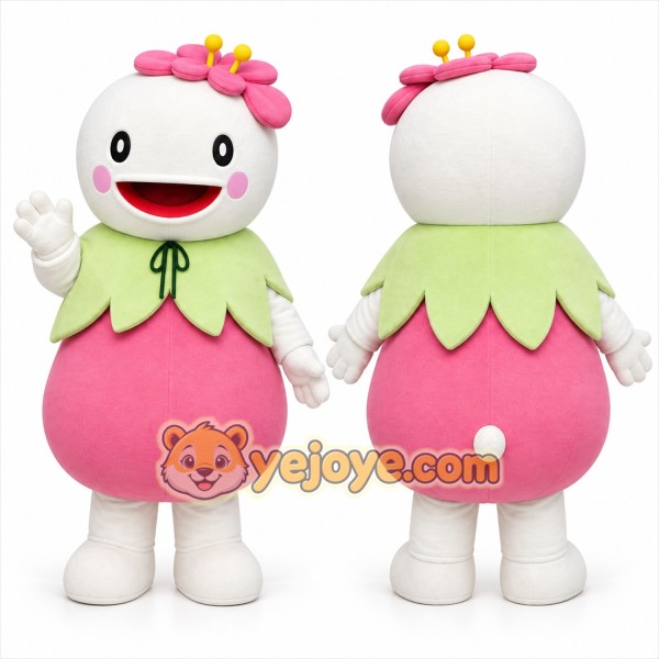 Pink Flower Character Mascot Costume for Children's Events