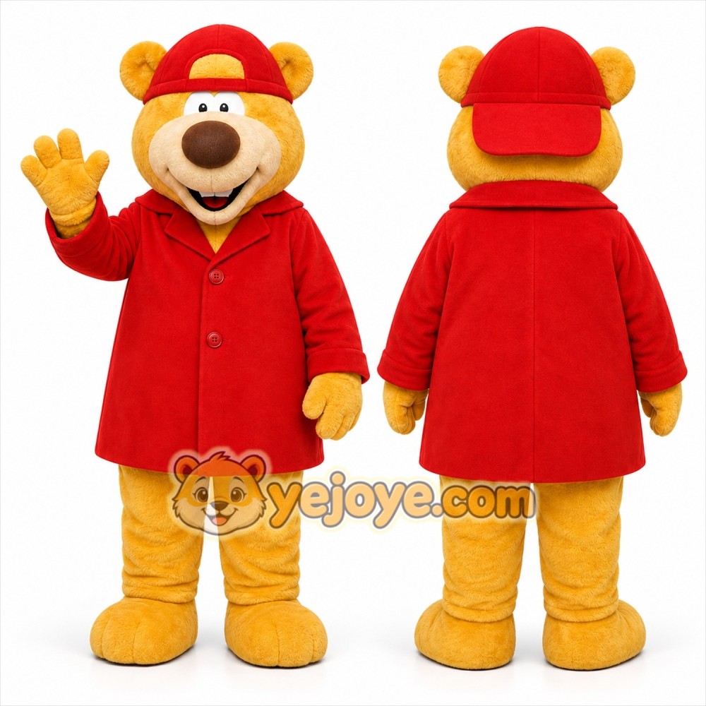 Red Bear Mascot Costume for Children's Events Red Bear Mascot Costume for Children's Events