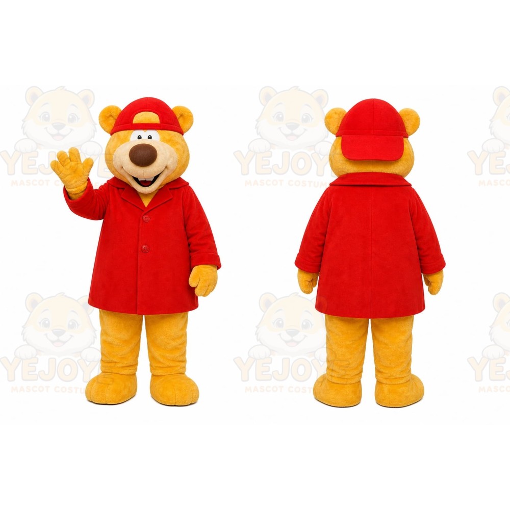 Red Bear Mascot Costume for Children's Events