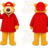 Red Bear Mascot Costume for Children's Events