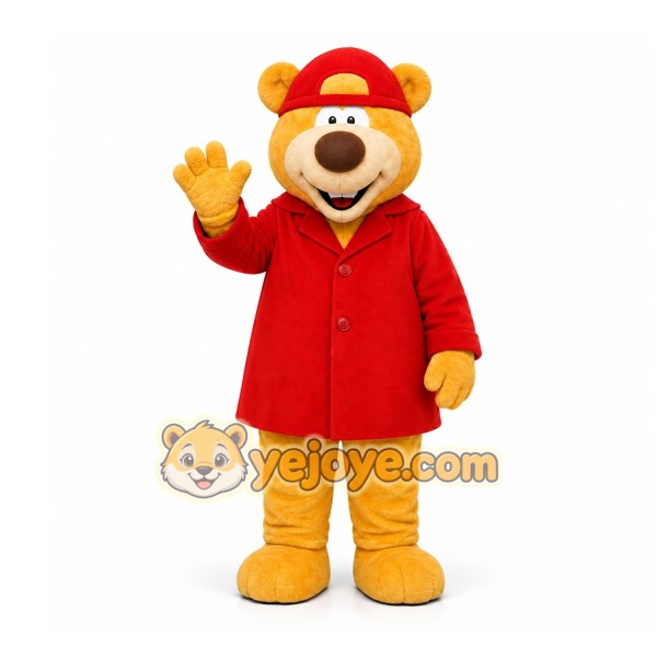 Red Bear Mascot Costume for Children's Events