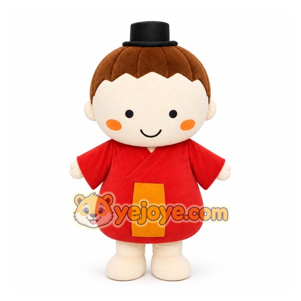 Red Child Character Mascot Costume for Children's Events Red Child Character Mascot Costume for Children's Events