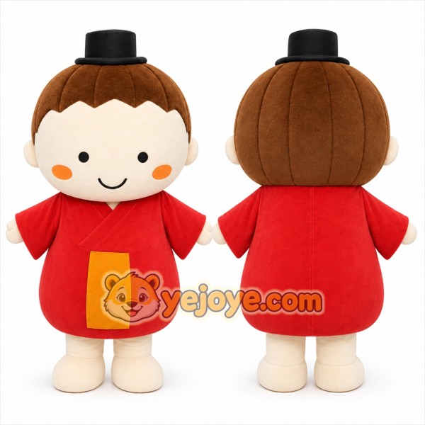 Red Child Character Mascot Costume for Children's Events