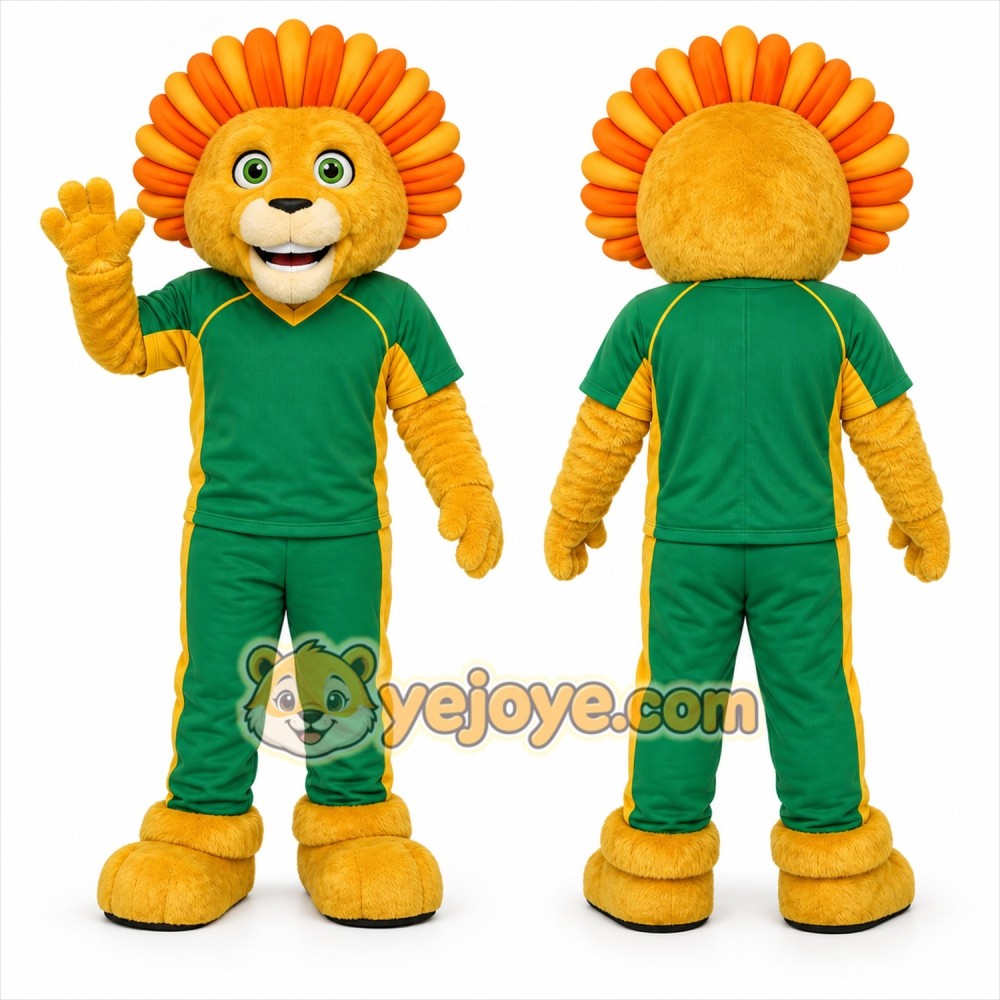 Orange Lion Mascot Costume for Sports Events Orange Lion Mascot Costume for Sports Events