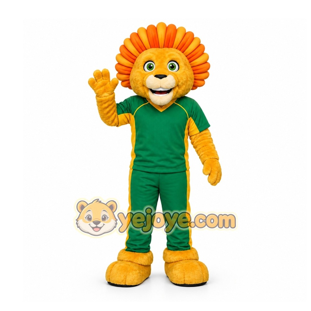 Orange Lion Mascot Costume for Sports Events Orange Lion Mascot Costume for Sports Events