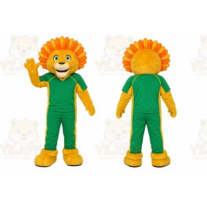Orange Lion Mascot Costume for Sports Events