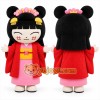 Red Girl Character Mascot Costume for Children's Events Red Girl Character Mascot Costume for Children's Events