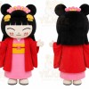 Red Girl Character Mascot Costume for Children's Events