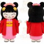 Red Girl Character Mascot Costume for Children's Events
