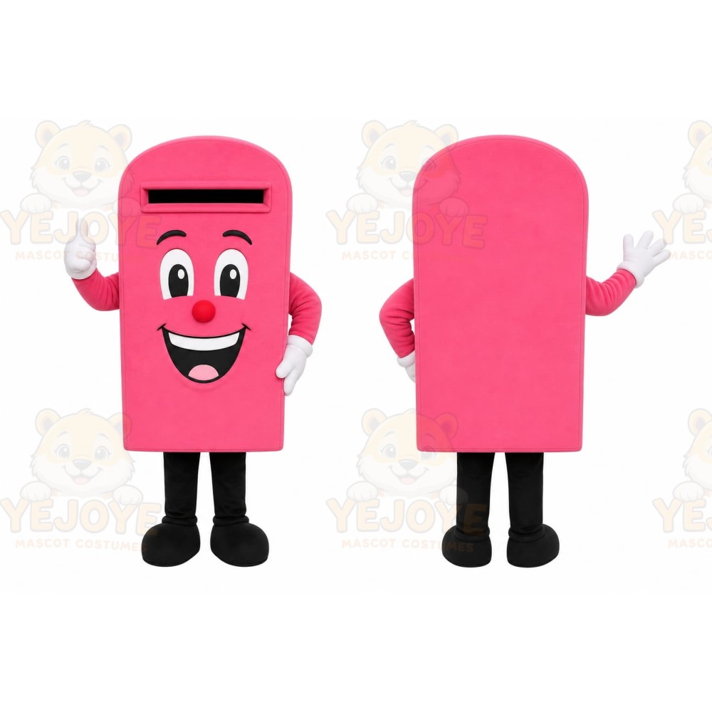 Pink Mailbox Mascot Costume for Corporate Events