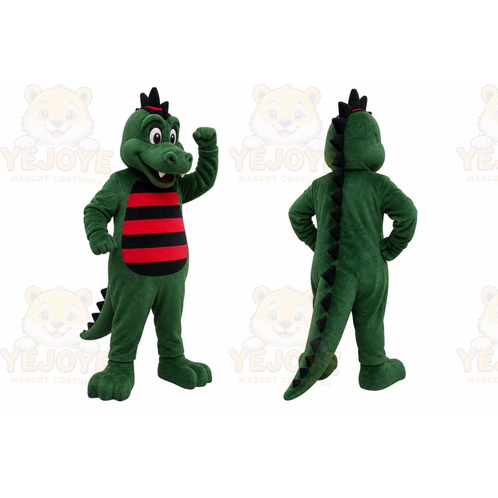 Green Dinosaur Mascot Costume for Children's Events