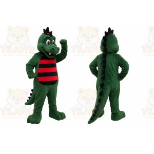 Green Dinosaur Mascot Costume for Children's Events