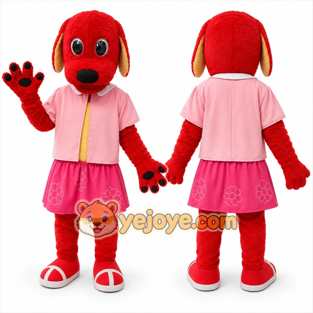 Red Dog Mascot Costume for Children's Events Red Dog Mascot Costume for Children's Events