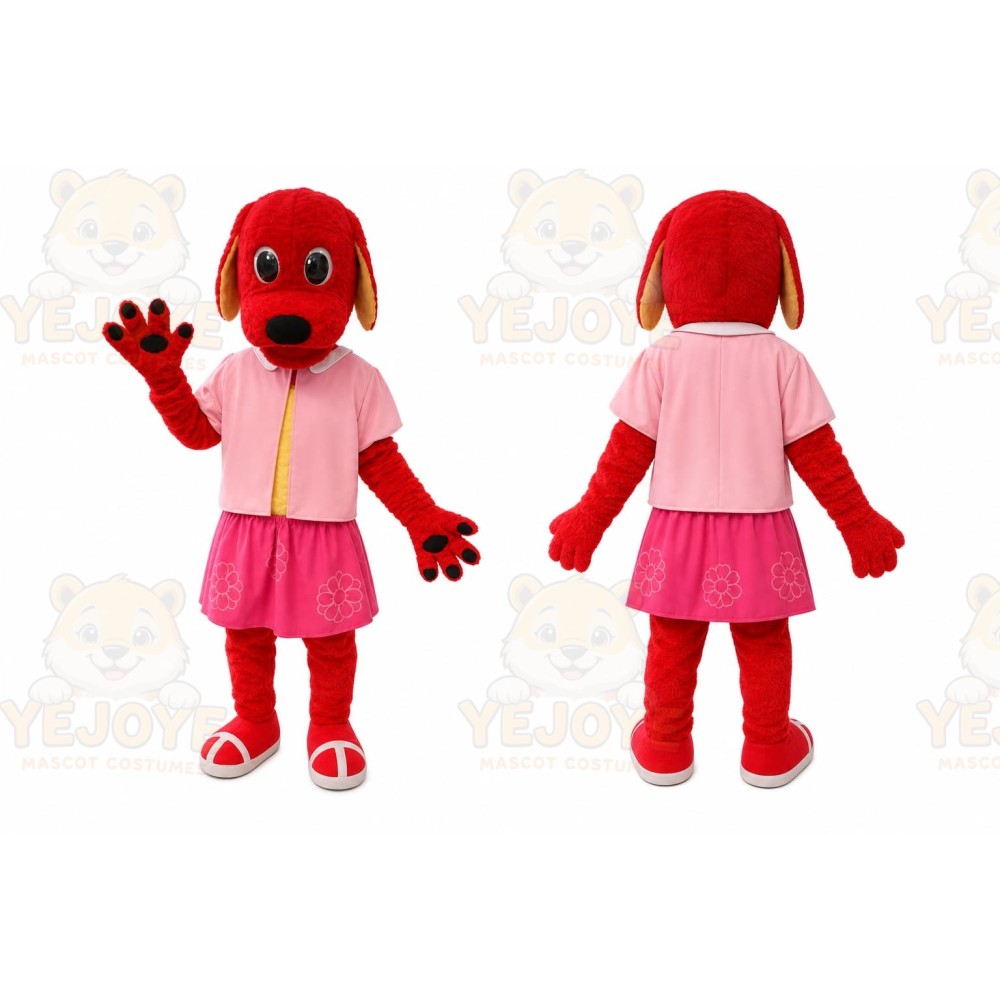 Red Dog Mascot Costume for Children's Events