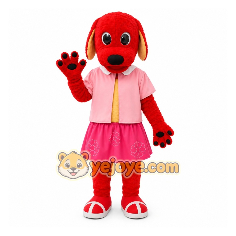 Red Dog Mascot Costume for Children's Events Red Dog Mascot Costume for Children's Events