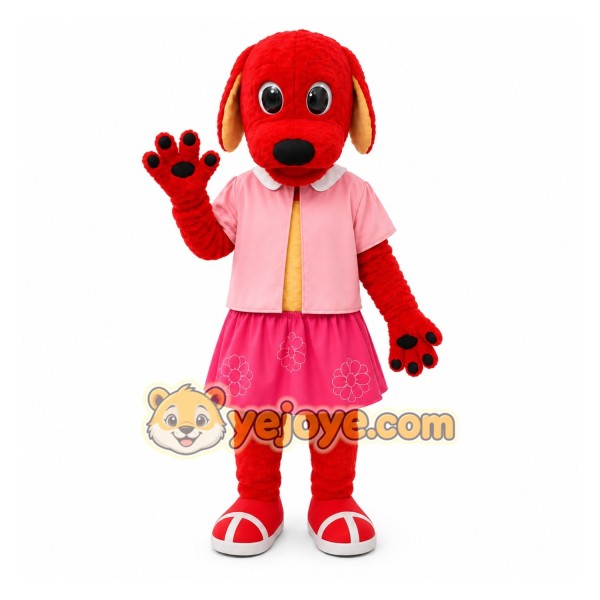 Red Dog Mascot Costume for Children's Events Red Dog Mascot Costume for Children's Events