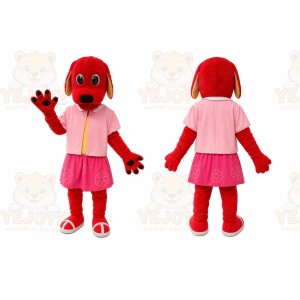 Red Dog Mascot Costume for Children's Events