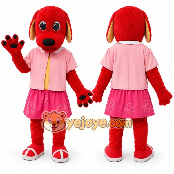 Red Dog Mascot Costume for Children's Events