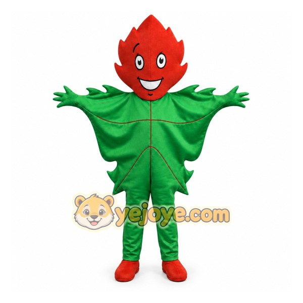 Green Leaf Mascot Costume for Holiday Events