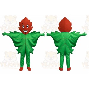 Green Leaf Mascot Costume for Holiday Events