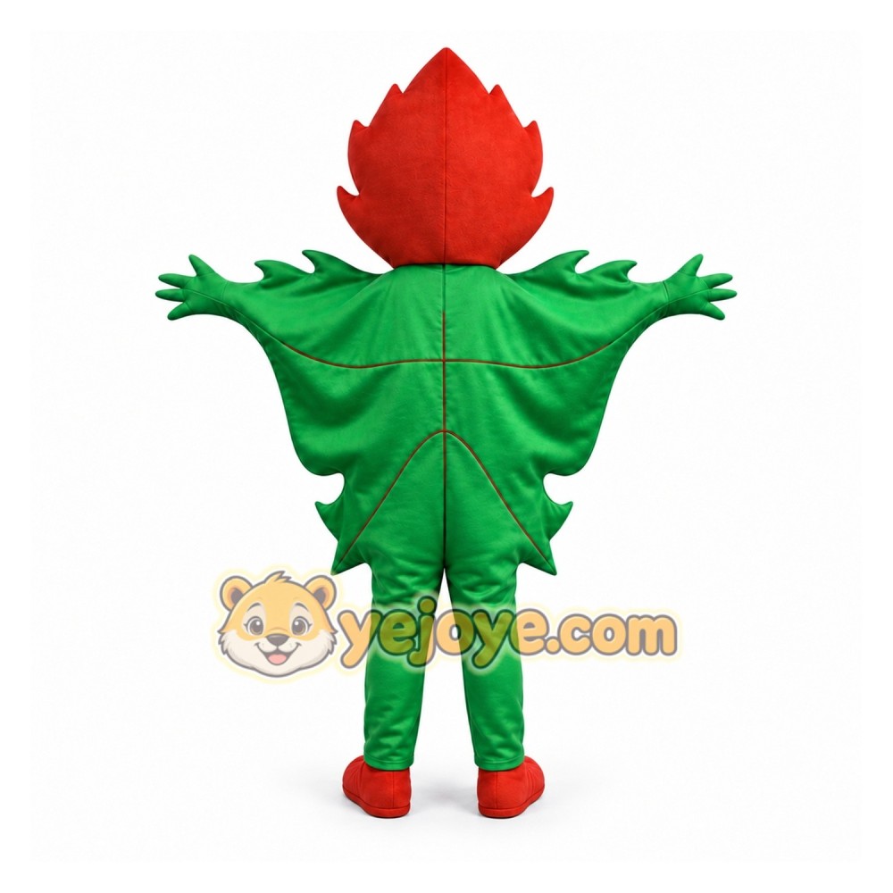 Green Leaf Mascot Costume for Holiday Events Green Leaf Mascot Costume for Holiday Events