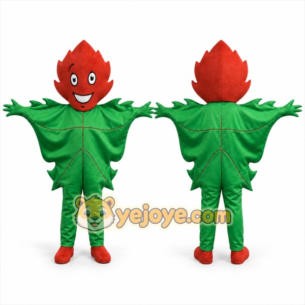 Green Leaf Mascot Costume for Holiday Events