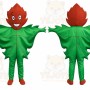 Green Leaf Mascot Costume for Holiday Events