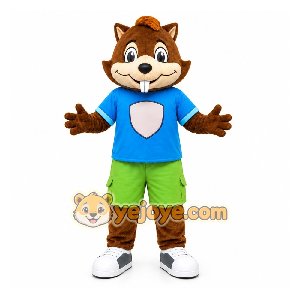 Brown Chipmunk Mascot Costume for Children's Events Brown Chipmunk Mascot Costume for Children's Events
