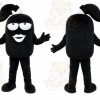 Black Cartoon Character Mascot Costume for Events and Promotions