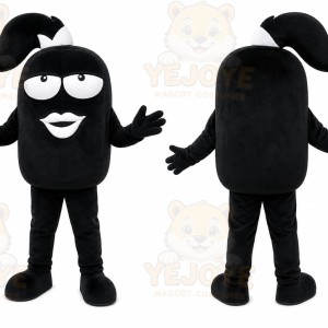 Black Cartoon Character Mascot Costume for Events and Promotions