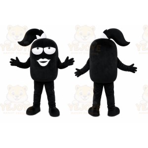 Black Cartoon Character Mascot Costume for Events and Promotions
