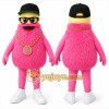 Pink Furry Creature Mascot Costume for Children's Events