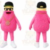 Pink Furry Creature Mascot Costume for Children's Events