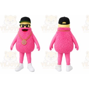 Pink Furry Creature Mascot Costume for Children's Events