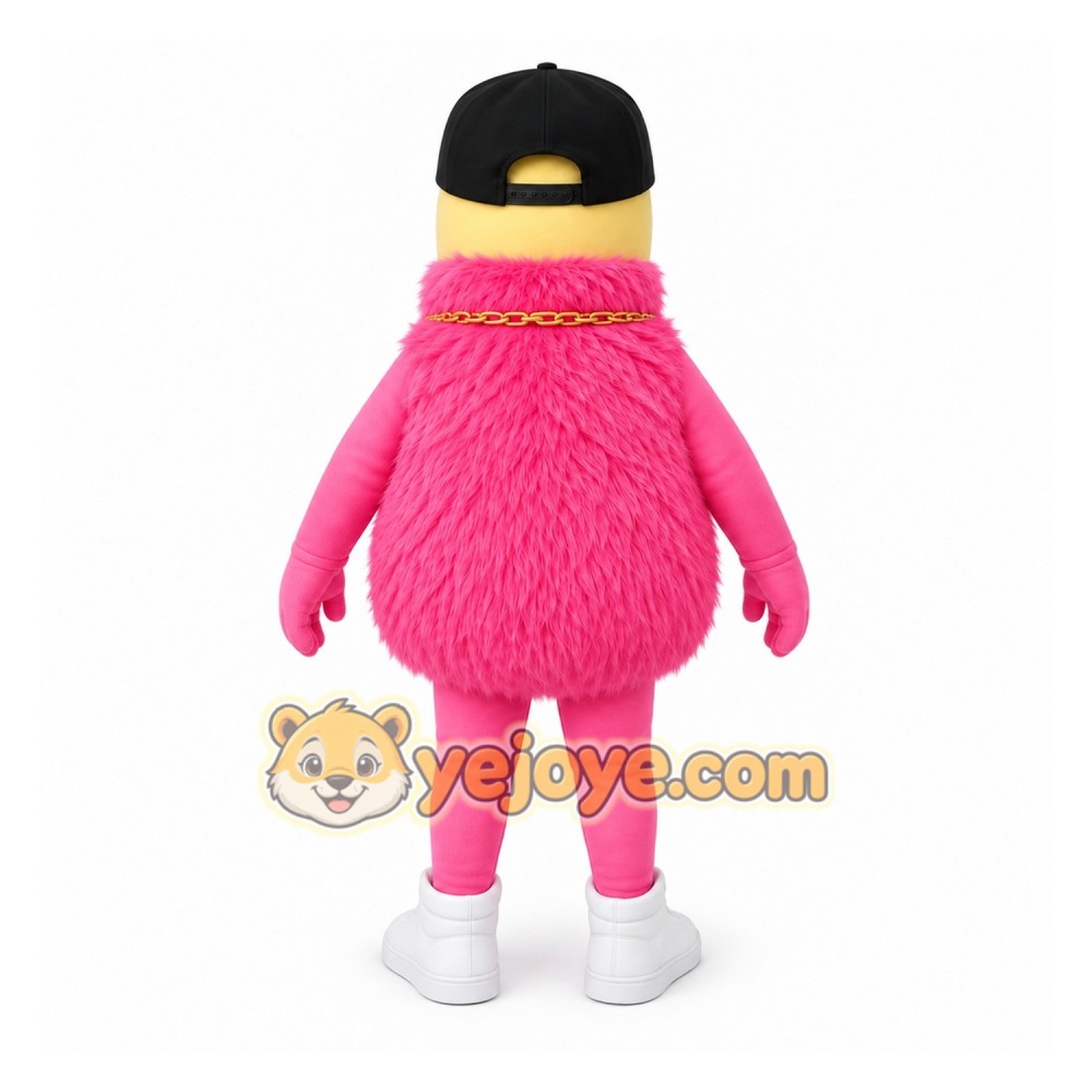 Pink Furry Creature Mascot Costume for Children's Events