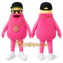 Pink Furry Creature Mascot Costume for Children's Events