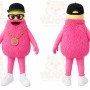 Pink Furry Creature Mascot Costume for Children's Events