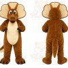 Brown Dinosaur Mascot Costume for Children's Events