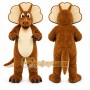 Brown Dinosaur Mascot Costume for Children's Events