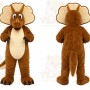 Brown Dinosaur Mascot Costume for Children's Events