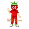 Red Strawberry Mascot Costume for Restaurant Promotions Red Strawberry Mascot Costume for Restaurant Promotions