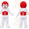 White Ladybug Mascot Costume for Children's Events
