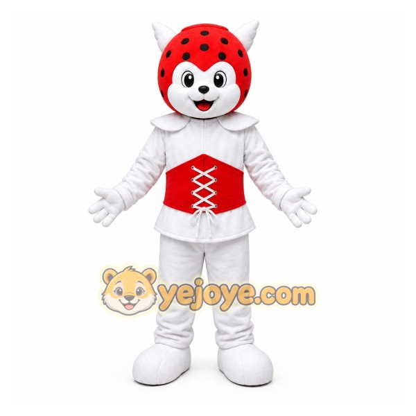 White Ladybug Mascot Costume for Children's Events White Ladybug Mascot Costume for Children's Events