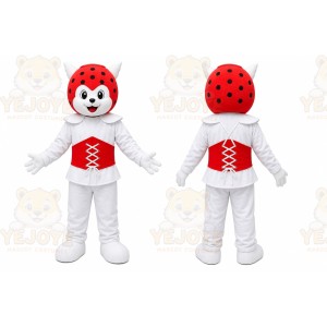 White Ladybug Mascot Costume for Children's Events