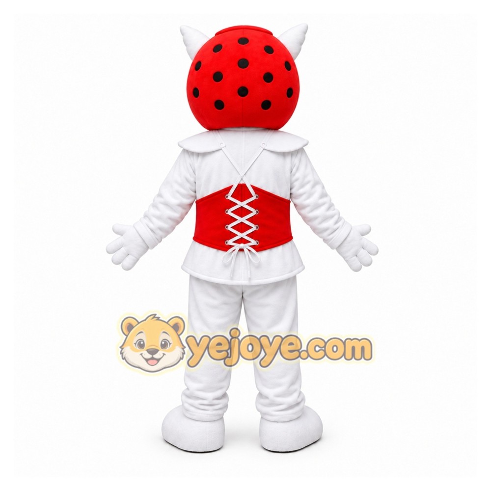White Ladybug Mascot Costume for Children's Events