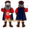 Red Historical Figure Mascot Costume for Events and Promotions Red Historical Figure Mascot Costume for Events and Promotions