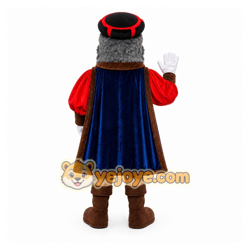 Red Historical Figure Mascot Costume for Events and Promotions Red Historical Figure Mascot Costume for Events and Promotions