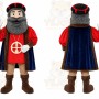 Red Historical Figure Mascot Costume for Events and Promotions